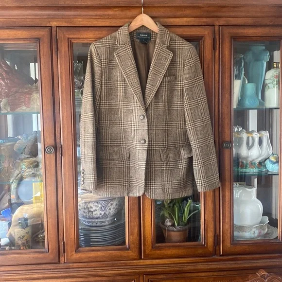 Lauren Ralph Lauren Brown and Tan Tweed Blazer - Picture 3 of 16